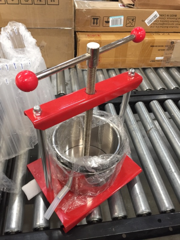 Photo 2 of 0.53 Gal Fruit Wine Press - 100% Natural Juice Making for Apple/Carrot/Orange/Berry/Vegetables,Stainless Steel Cheese&Tincture&Herbal Press
