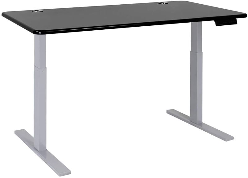 Photo 1 of ***BOX 1 OF 2*** Autonomous Edition Smart Hybrid Dual Motor Electric Standing Desk Frame-White Classic Top, 28" - 48" Height Range, 39" - 70" Length Range, Grey-Black
