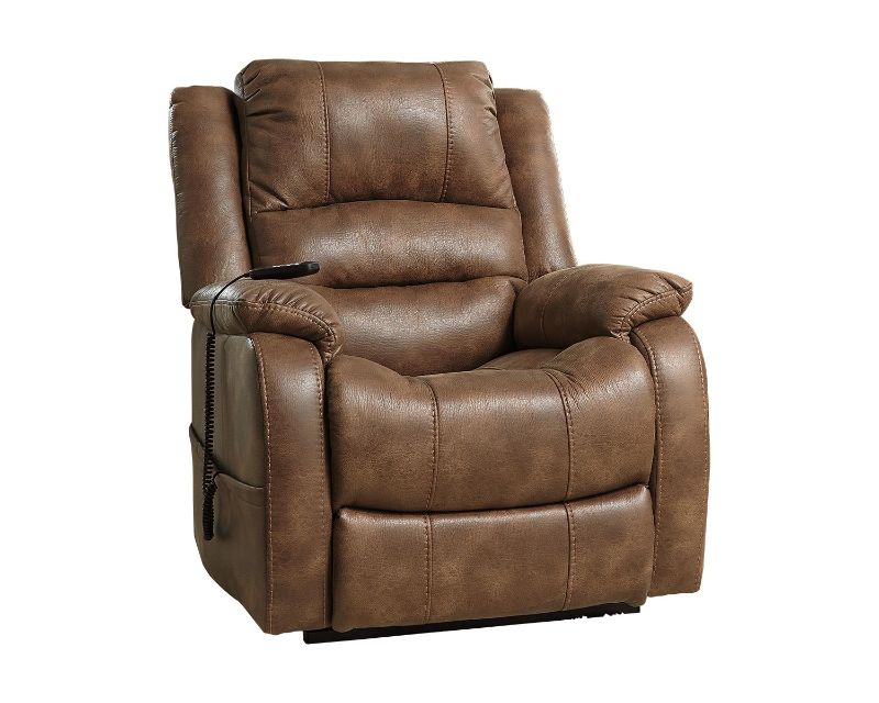 Photo 1 of 
Flash Furniture Standard Bonded Leather Swivel Recliner with Ottoman, Saddle
