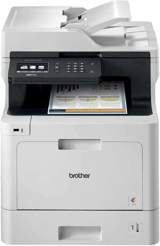 Photo 1 of Brother Color Laser Printer, Multifunction Printer, All-in-One Printer, MFC-L8610CDW, Wireless Networking, Automatic Duplex Printing, Mobile Printing and Scanning, Amazon Dash Replenishment Ready