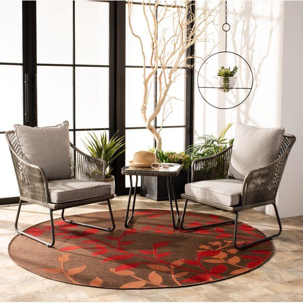 Photo 1 of (STOCK IMAGE FOR REFERENCE ONLY NOT EXACT ITEM)
Safavieh Jensen 3-Piece Metal Frame Patio Conversation Set with Cushions