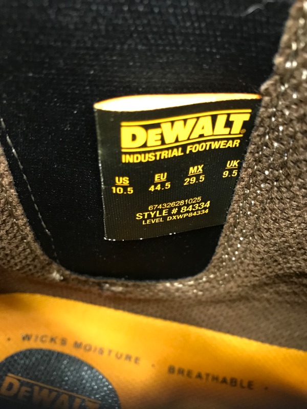 Photo 3 of DEWALT Men's Level 6 in. Work Boots - Steel Toe - Brown (10.5)M