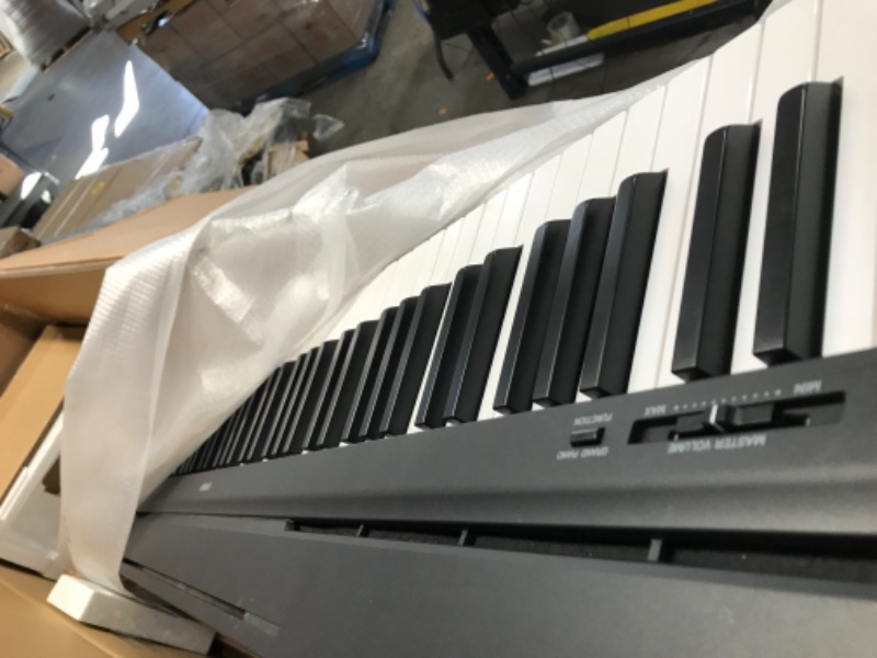 Photo 1 of PARTS ONLY DID NOT POWER ON 
YAMAHA P45 88-Key Weighted Digital Piano Home Bundle With Wooden Furniture Stand And Bench