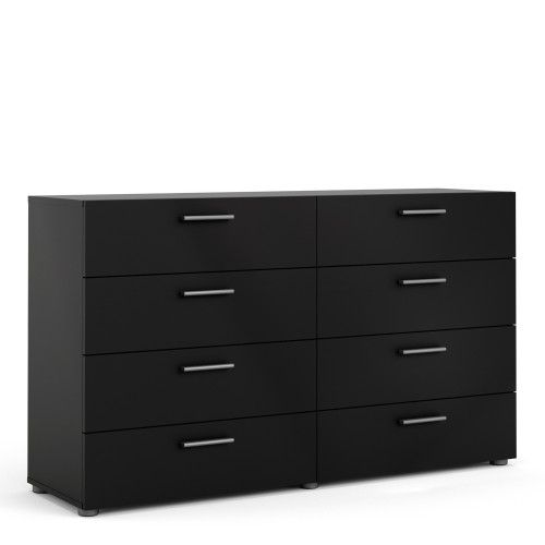 Photo 1 of **MISSING PARTS** Pepe Wide Chest of 8 Drawers (4+4) in Black
