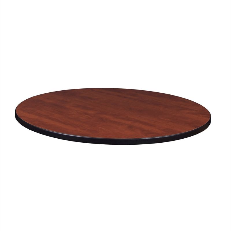 Photo 1 of 36 Round Laminate Table Top in Cherry/ Maple - Regency TTRD36CHPL
