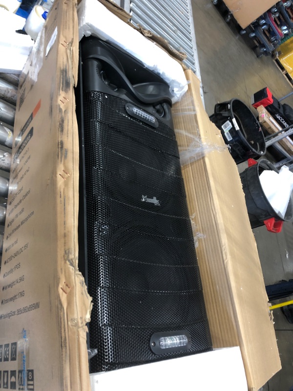 Photo 1 of *READ BELOW** Moukey Karaoke Machine Speaker,540W Peak Power Bluetooth 5.0 Karaoke System-Pa Stereo with 10" Subwoofer,Dj Lights,2 Microphone,1 Tablet Holder,Rechargeable,Recording,Mp3/Usb/Sd(Rms 160W to 540W Peak)
