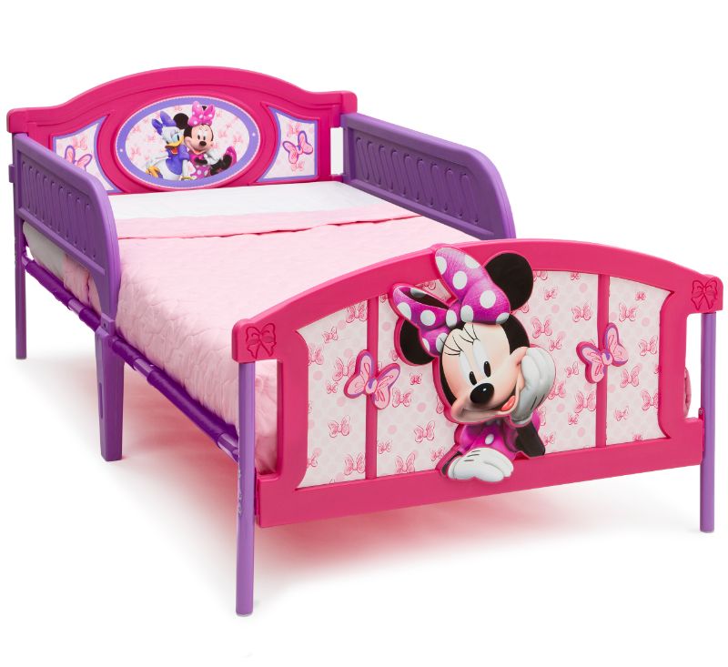 Photo 1 of Disney Minnie Mouse Plastic 3D-Footboard Twin Bed by Delta Children
