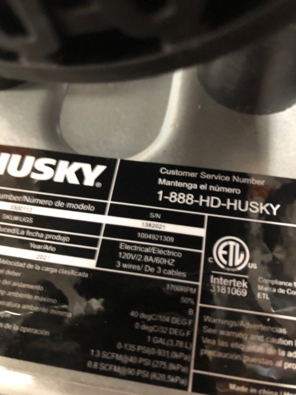 Photo 2 of 1 Gal. Portable Electric-Powered Silent Air Compressor by Husky
