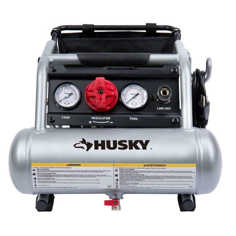 Photo 1 of 1 Gal. Portable Electric-Powered Silent Air Compressor by Husky
