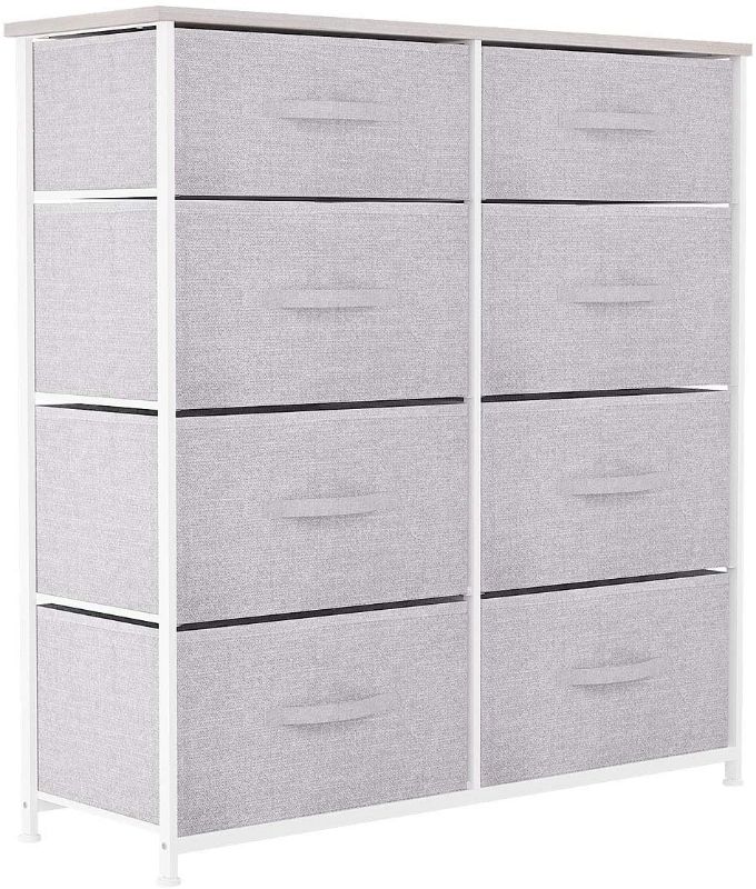 Photo 1 of ***PARTS ONLY*** YITAHOME Storage Tower Unit with 8 Drawers - Fabric Dresser with Large Capacity, Organizer Unit for Bedroom, Living Room & Closets - Sturdy Steel Frame, Wooden Top & Easy Pull Fabric Bins (Dark Grey)
