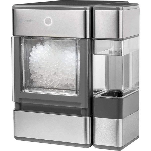 Photo 1 of GE Profile OPAL01GEPKT Opal | Countertop Nugget Ice Maker, Stainless Steel Wrap with Gray Accents & LED Lighting
