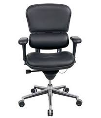 Photo 1 of **READ BELOW**Eurotech Seating Ergohuman Mid-Back Task Chair, Leather With Mesh