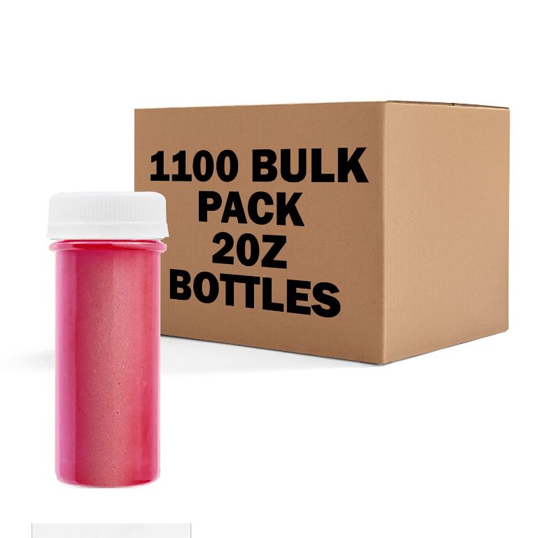 Photo 1 of [1100 Pk] 2 oz Small Plastic Juice Bottles, Bulk 1100 Mini Clear Round Bottles and White Lids Caps for Liquids Smoothies | Juicing Business Bulk Pack
- Lids don't fit bottle (Lids to big) // Loose components 
