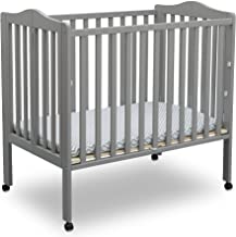 Photo 1 of Delta Children Folding Portable Crib with Mattress Grey