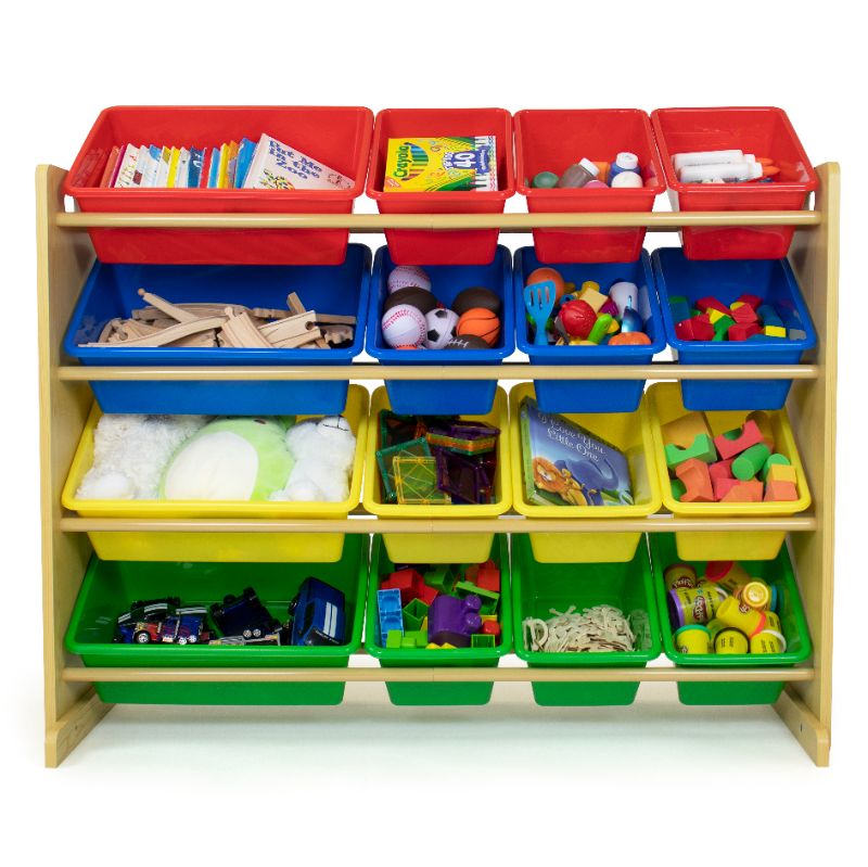 Photo 1 of Humble Crew Super Sized Toy Storage Organizer with 16 Storage Bins, Primary/Natural
