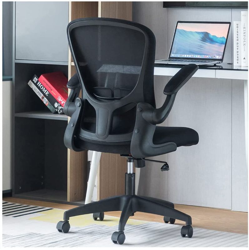 Photo 1 of **Similar To Stock Photo**
Sytas Office Chair Ergonomic Desk Chair Computer Task Mesh Chair with Flip-up Arms Lumbar Support and Adjustable Height?Black