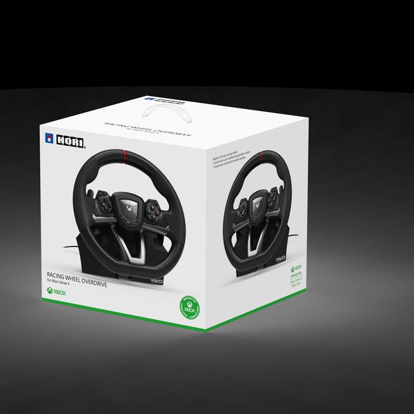 Photo 1 of Hori Racing Wheel Overdrive Black Silver Steering Wheel + Pedals Xbox Series S Xbox Series X
