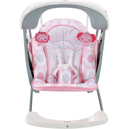 Photo 1 of Fisher Price Deluxe Take Along 2 in 1 Soothing Baby Swing & Seat, Pink