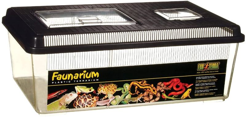Photo 1 of Exo Terra Faunarium, Flat Home, Plastic Reptile Terrarium, Large