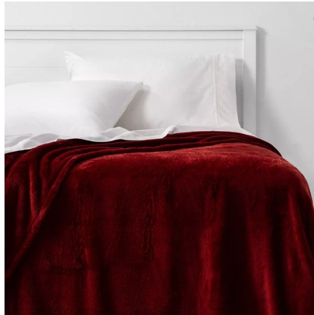 Photo 1 of OEKO-TEX Standard 100 Red and White Push Blanket