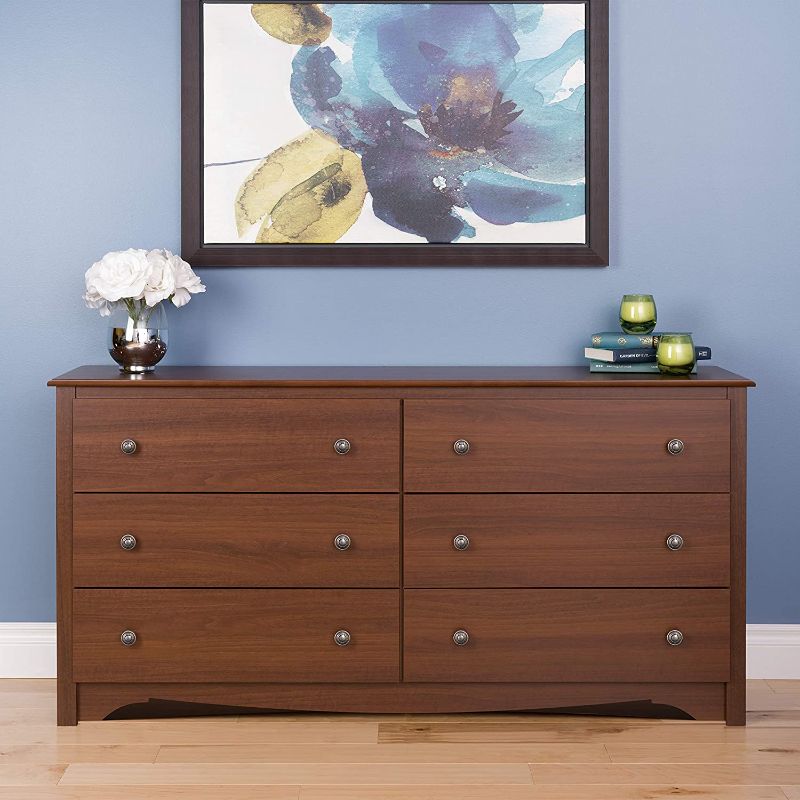 Photo 1 of ***SIMILAR TO STOCK PHOTO***
Prepac Monterey 6 Drawer Dresser, Cherry
