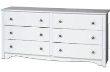 Photo 1 of ***SIMILAR TO STOCK PHOTO***
Monterey 6-Drawer White Dresser 29 in. H x 60 in. W x 16 in. D