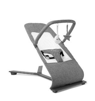 Photo 1 of Baby Delight Go With Me Alpine - Deluxe Portable Bouncer in Charcoal Tweed - For Use 0-6 Months or up to 20lbs