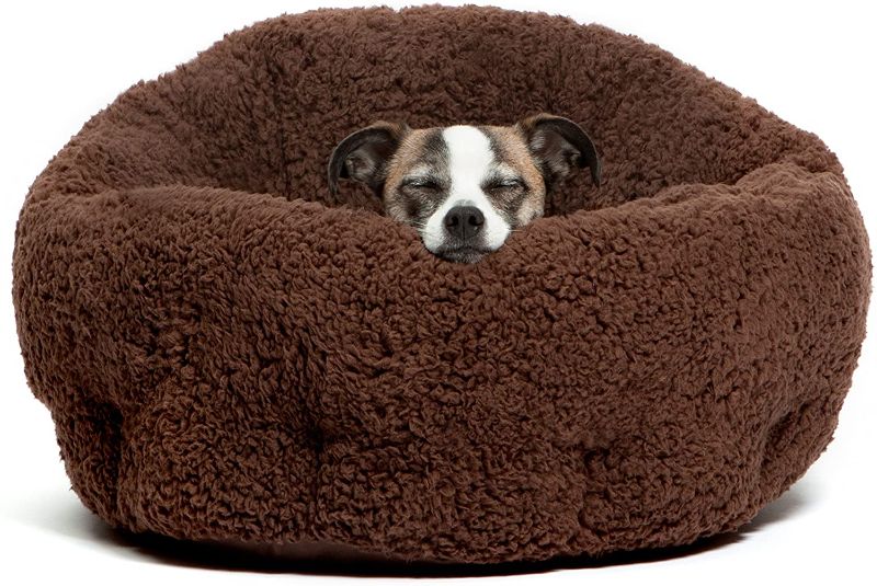 Photo 1 of Best Friends by Sheri OrthoComfort Deep Dish Cuddler (20x20x12") - Self-Warming Cat and Dog Bed, Brown
