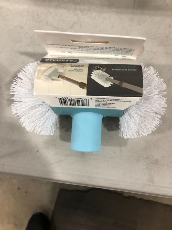 Photo 1 of no handle ***Casabella Bristle Everywhere Scrubber, Graphite/Aqua, Adjustable Pole Extends, Rounded Head

