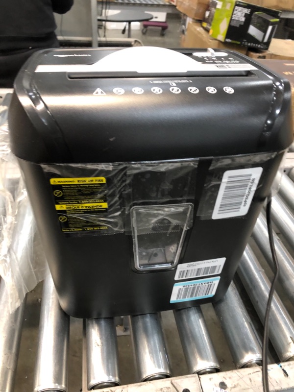 Photo 1 of TESTED***Amazon Basics 8-Sheet Capacity, Cross-Cut Paper and Credit Card Shredder, 4.1 Gallon
