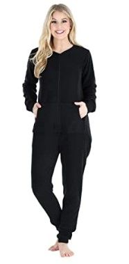 Photo 1 of Sleepyheads Women's Fleece Non-Footed Solid Color Onesie Pajamas Jumpsuit
XL