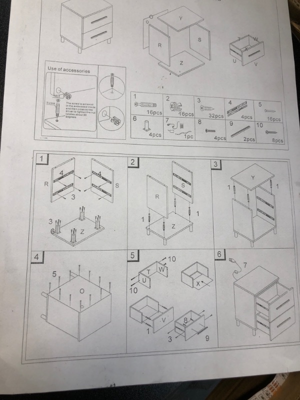 Photo 1 of 2 DRAWER DRESSER MISSING HARDWARE 