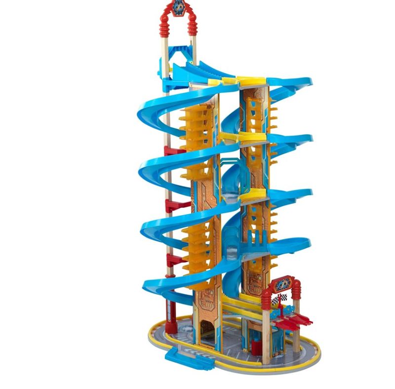 Photo 1 of KidKraft Super Vortex Racing Tower 5-Story Race Track Toy for Die-Cast Cars; Storage for 50+ Vehicles, Gift for Ages 3+
