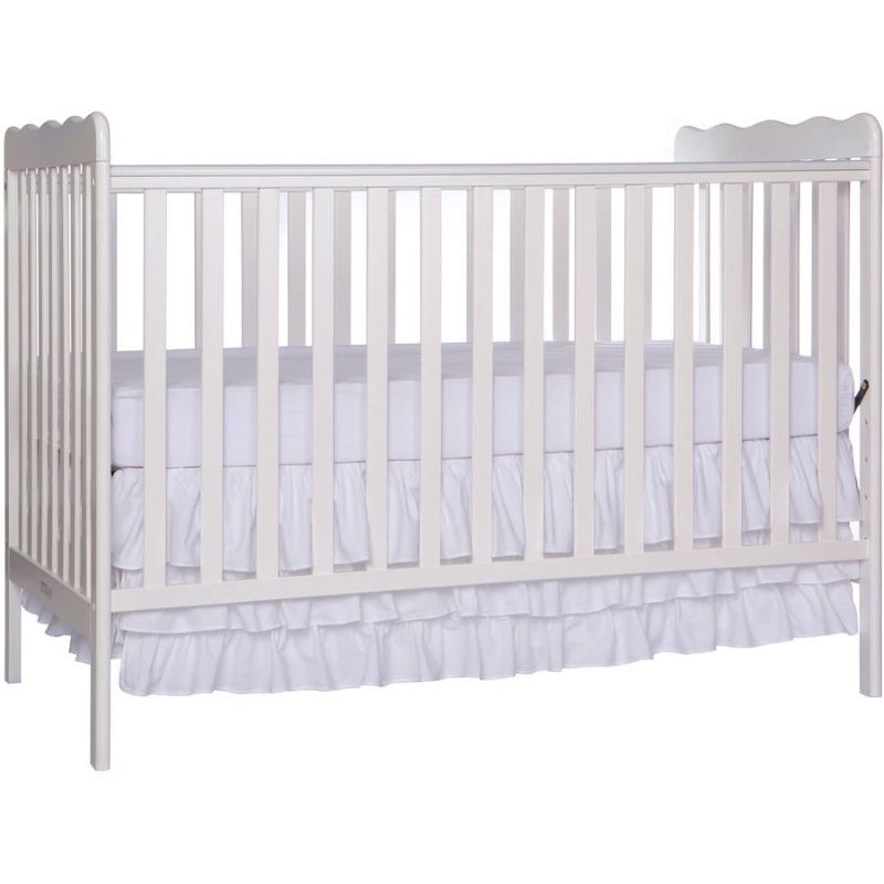 Photo 1 of Dream On Me Carson Classic 2-in-1 Convertible Crib in White, Greenguard Gold Certified, 54x31x40 Inch (Pack of 1)
