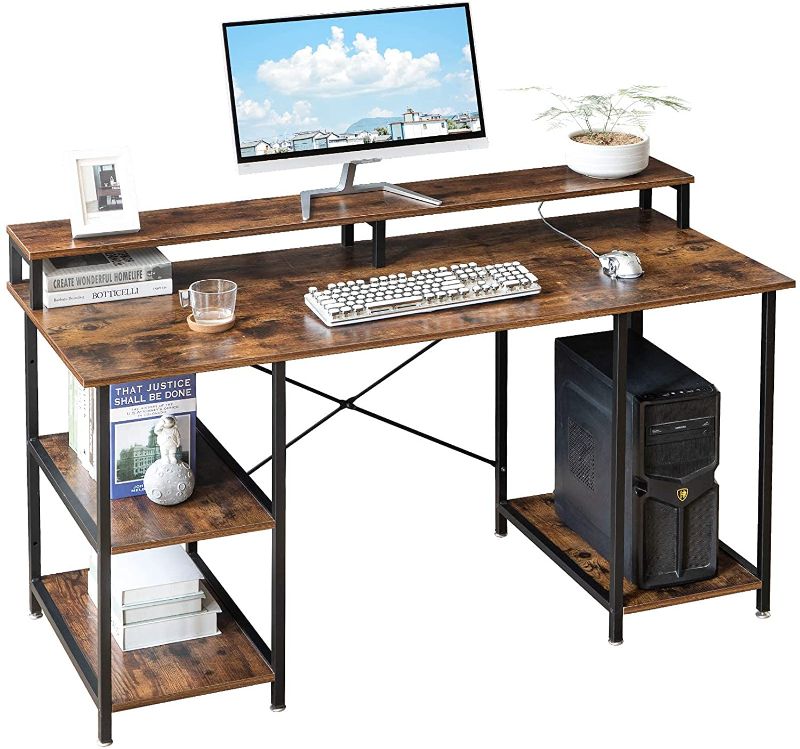 Photo 1 of IBUYKE 55" Computer Desk, Office Table, Gaming Workstation with Storage Shelves/Monitor Stand
FOR PARTS ONLY!!!