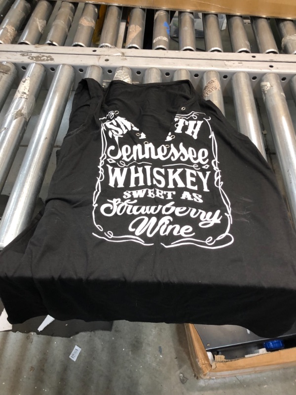 Photo 2 of Smooth As Tennessee Whiskey Sweet As Strawberry Wine Shirt Ring Hole Sleeveless Sexy V-Neck Womens Country Music Tank Top
