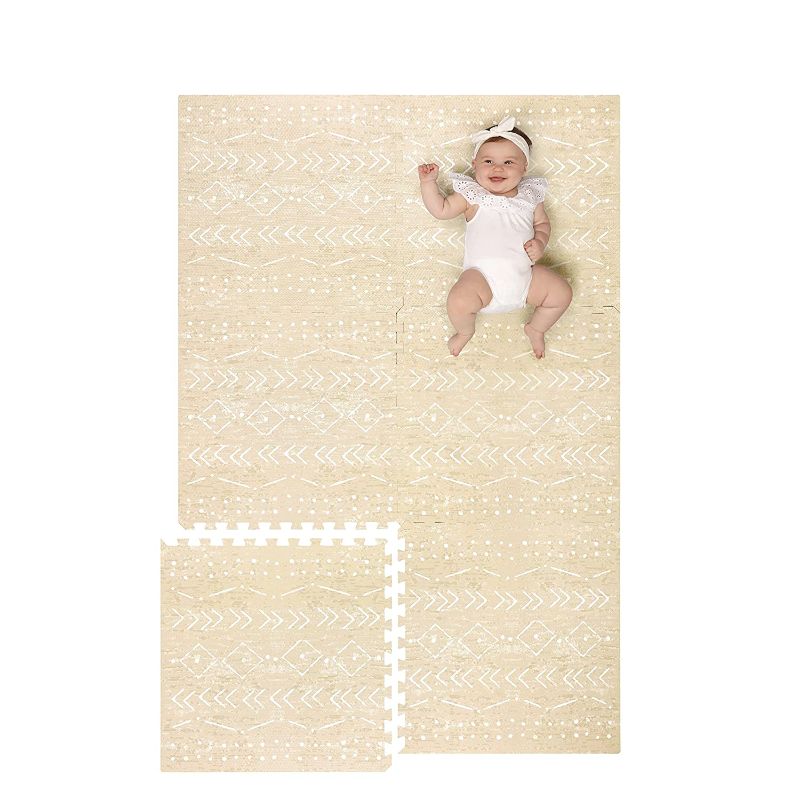 Photo 1 of Lillefolk Premium Foam Play Mat for Baby - Large 72”x48” Non-Toxic, Soft Thick Activity Playmat for Girl or Boy; Interlocking Puzzle Tiles, Floor Mats for Infants Tummy Time, Crawling
