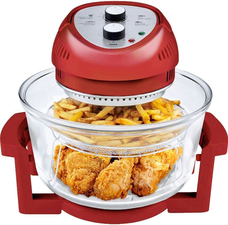 Photo 1 of Big Boss Air Fryer, Super Sized 16 Quart Large Air Fryer Oven Glass Air Fryer, Infrared Convection Healthy Meal Electric Cooker with Timer, Dishwasher Safe, Plus 50+ Recipe Book
