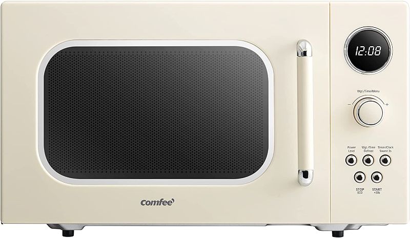 Photo 1 of PARTS ONLY* does not turn on 
COMFEE' CM-M092AAT Retro Microwave with 9 Preset Programs, Fast Multi-stage Cooking, Turntable Reset Function Kitchen Timer, Mute Function, ECO Mode, LED digital display, 0.9 cu.ft, 900W, Apricot
