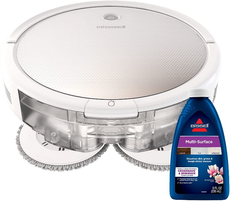 Photo 1 of Bissell SpinWave Pet Robot, 2-in-1 Wet Mop and Dry Robot Vacuum, WiFi Connected with Structured Navigation, 3347
