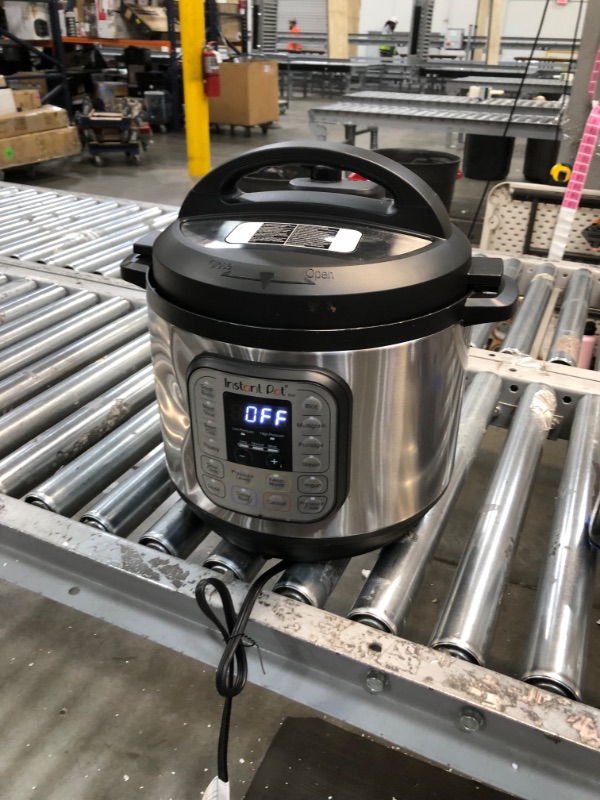 Photo 1 of Instant Pot Duo 7-in-1 Electric Pressure Cooker, Slow Cooker, Rice Cooker, Steamer, Sauté, Yogurt Maker, Warmer & Sterilizer, 8 Quart, Stainless Steel/Black
