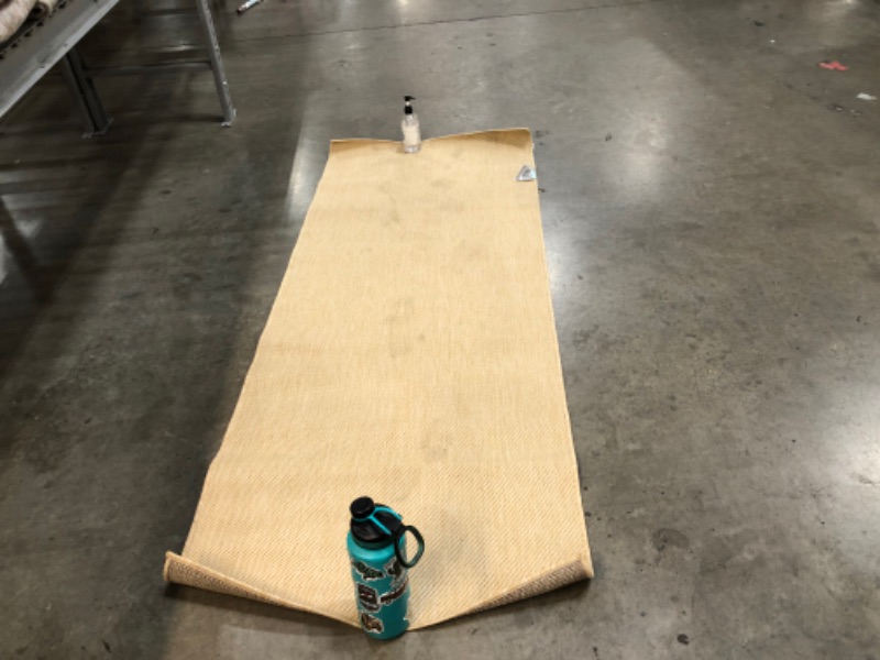 Photo 1 of  Beige 2 ft. x 7 ft. Solid Runner Rug