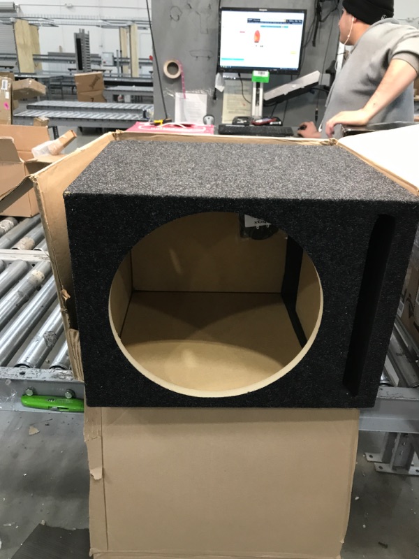 Photo 2 of 15SQV 15” Single Vented Subwoofer/Speaker Enclosure Subwoofer Box Designed to Let The Music Move You. High Grade MDF Construction with Nickel Finish...
