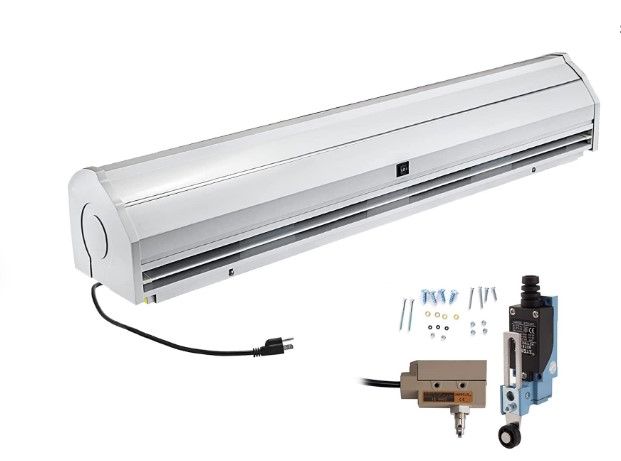 Photo 1 of ***PARTS ONLY***VBENLEM 59", 2 Speeds Commercial Indoor Curtain, UL, CE Certified 1113 CFM Air Volume with 2 Easy-Install Micro (Limit Switch), 110V Unheated, 59 Inch, 1113CFM, Silver
