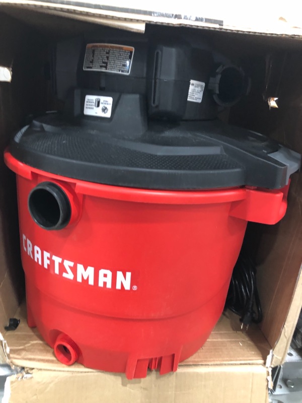 Photo 3 of **SOME PARTS ARE BROKEN**
CRAFTSMAN CMXEVBE17607 16 Gallon 6.5 Peak HP Wet/Dry Vac with Detachable Leaf Blower, Heavy-Duty Shop Vacuum with Attachments
