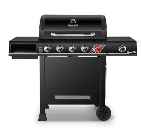 Photo 1 of Dyna-Glo
5-Burner Propane Gas Grill in Matte Black with TriVantage Multifunctional Cooking System