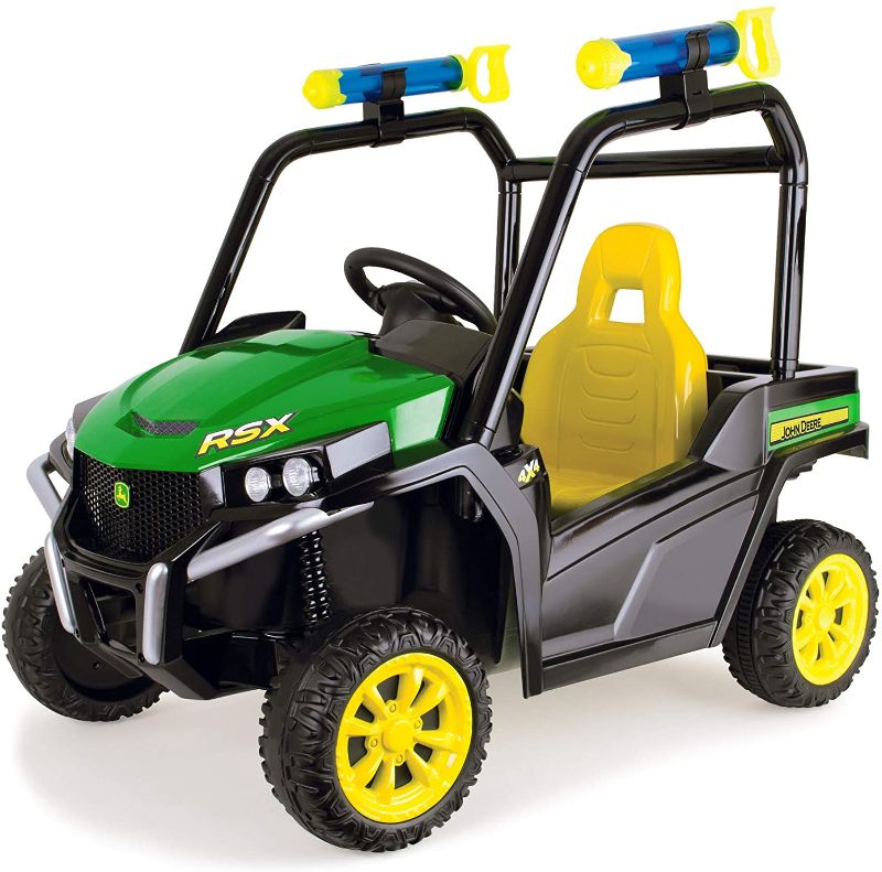 Photo 1 of John Deere Ride On Toys Gator with Detachable Water Squirter, Rechargeable Car for Kids Aged 3 Years and Up, Green
