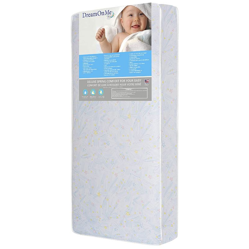 Photo 1 of Dream On Me Stars Bright Crib & Toddler 180 Coil Mattress (153-180)
