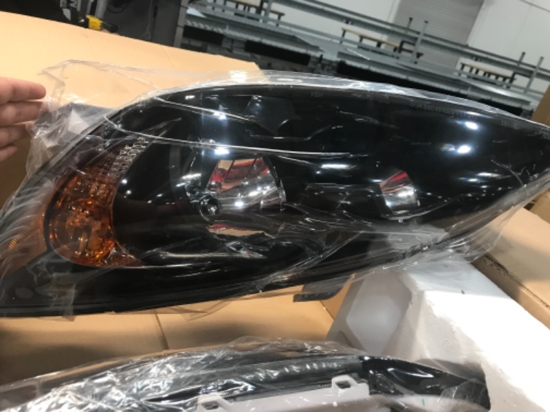 Photo 2 of ADCARLIGHTS Compatible with 2000 Toyota Camry Headlights Chrome Housing Amber Reflector Clear Lens Driver and Passenger Side
