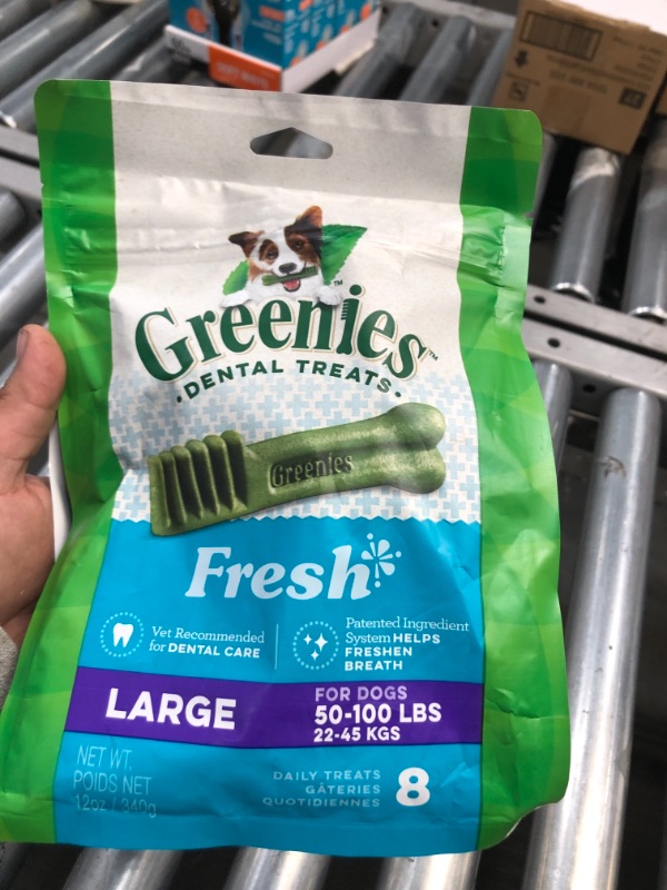 Photo 1 of GREENIES Fresh Natural Dental Dog Treats, 12 oz. Pack
BEST BY 10/22